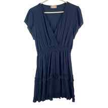 Altar&#39;d State Womens Surplice Short Sleeve Tiered Ruffle Fit Flare Dress Size L - £21.30 GBP