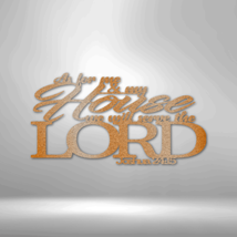  Joshua 24.15 Serve The Lord Steel Sign Laser Cut Powder Coated  - $52.20+