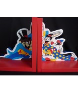 Looney Tunes Wooden bookends Bugs Taz Tweety Sylvester Warner Brothers - £19.84 GBP