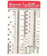Starrett tools advertising pocket ruler drill sizes 1940&#39;s vintage measu... - $269.53 MXN