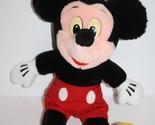 Disney World Stuffed Mickey Mouse 12&quot; Plush Plastic Eyes Soft Toy Disney... - $12.45