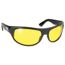 Pacific Coast 20712 Wrap Sunglasses - Black Frame/Yellow Lens - $13.89
