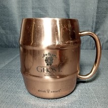 Jim Beam Moscow Mule Promo Mug Ghost White Whiskey Logo Copper Stainless... - $8.75