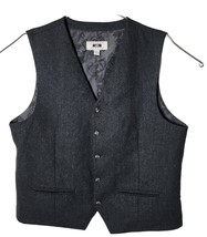 Joseph Abboud Men XL Wool Blend Button Down Front Pocket Grey Vest - £50.00 GBP