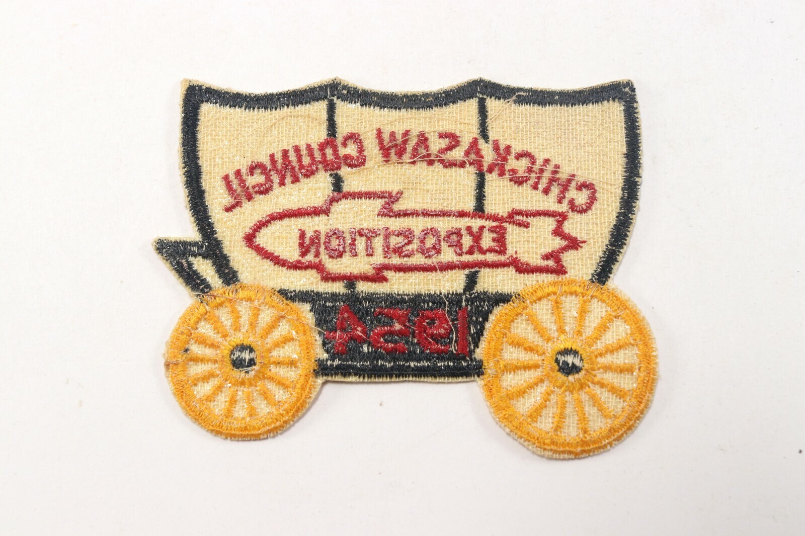 Vintage 1954 Exposition Wagon Chickasaw Council Boy Scouts of America BSA Patch Item image 3