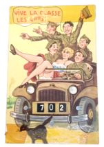 French Military Comic Vive La Class Les Gars! Mechanical DB Postcard P23 - $15.10