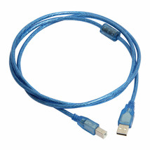 X2 Usb 2.0 A B Adapter Blue Cable 1.5M Arduino Uno Mega Ferrite Bead Expedite - £6.38 GBP