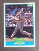 1989 Score Fred Lynn Orioles #126 Center Field 19 Vintage Baseball Card - €2,16 EUR
