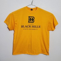 Black Hills State University BHSU Yellow Gildan Heavy Cotton T-Shirt XL collage - £14.51 GBP