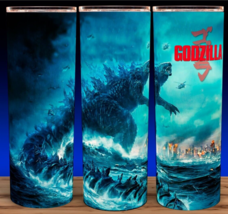Glow in the Dark Godzilla King of Monsters Ocean Front Cup Mug Tumbler - £18.11 GBP