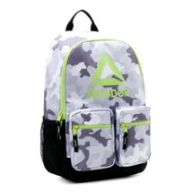 Reebok Childrens Sienna Unisex 16.5&quot; Laptop Padded Backpack Grey Black Camo NEW - £22.25 GBP