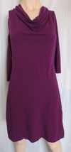 J Crew Cowl neck stretch cotton jersey dress Purple Size M - £19.67 GBP