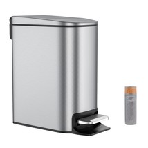 6 Liter/1.6 Gallon Bathroom Trash Can With Lid,Stainless Steel Trash Can... - £45.36 GBP