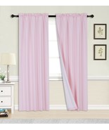 Shelby Thermal Lined Rod Pocket Curtain Panel, 42×63, Pink or Purple - $12.99