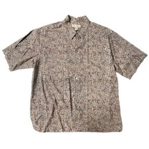 Tori Richard Cotton Lawn Tiki Gods Men&#39;s Aloha Hawaiian Shirt Geometric ... - $21.95