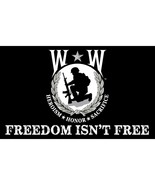 Patriotic U.S Wounded Warrior Freedom Isn't Free Flag (3ft x 5ft) - £11.66 GBP