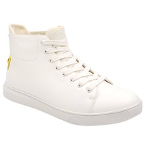 Kingside Men High Top Sneakers William Size US 7M White Faux Leather - £22.58 GBP