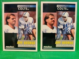 1991 Pinnacle Football Card #92 Jeff George Lot of 2  Indianapolis Colts - £1.18 GBP