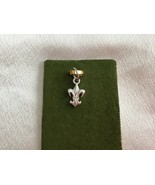 FLEUR DE LIS Sterling Silver Charm Pendant Vintage - $13.73 CAD