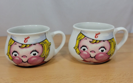 Campbells Soup Mugs Kids 2000 Cup Bowl Houston Harvest Set Of 2 - £11.20 GBP