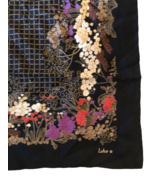 Echo Scarf Vintage Black Purple Red Floral Asian Inspired Artsy Y2K Whim... - $678.35 MXN