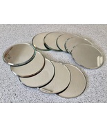 Set of 10 Four Inch Round Beveled Mirrors - £27.54 GBP