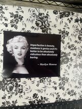 MARILYN MONROE IMPERFECTION IS BEAUTY 8X10 QUOTE - $12.49 CAD