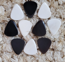 10 Natural Exotic Real Bone and Horn Handmade ukulele / Guitar picks plectrums - $28.00