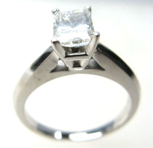 Radiant Diamond Ring 14k White Gold (1.02 Ct J SI1 Clarity) GIA  - £2,859.58 GBP