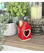 Red Ceramic House Tea Light Holder - $17.65
