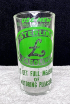 OLD Sterling Gasoline Advertising Measure Glass Great Shape Kelly Green ... - £18.25 GBP