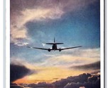 Age of Flight Sunset Scene United Airlines Issued UNP Chrome Postcard V15 - £3.85 GBP