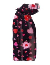 New Company Womens Cupid Valentines Day Hearts Scarf � Black � One Size. - £11.72 GBP