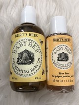Lot Bundle Set Burts Baby Bees Nourishing Baby Oil, &amp; Shampoo Wash Tear ... - £11.86 GBP