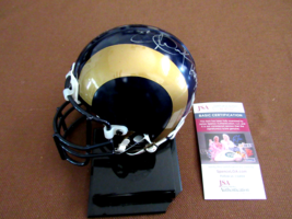 ERIC DICKERSON HOF 99 LOS ANGELES RAMS SIGNED AUTO RIDDELL MINI METAL HE... - $118.79