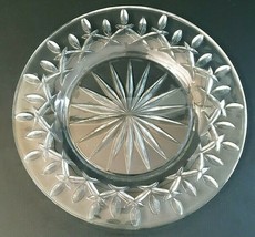 Starburst Pineapple Design Crystal Clear Salad Plates EAPG 8.5&quot; Set of 2 - £20.58 GBP