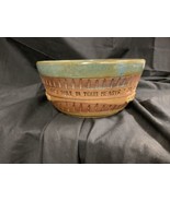 Down To Earth Pottery Bowl Dish No Chips or Cracks Col 3:15 - £24.49 GBP