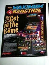 Midway NBA Maximum Hang Time Arcade POSTER Original Basketball Artwork 2... - $14.39
