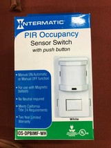 NEW PIR Occupancy/Motion Sensor Switch IOS-DPBIMF-WH Intermatic with Push Button - $15.83