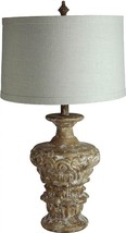 Table Lamp White Natural Wood Shades Included Carved - £574.73 GBP