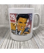 Vintage ELVIS Presley Stamp Design Coffee Mug 1992 U.S. Postal Service U... - $6.92