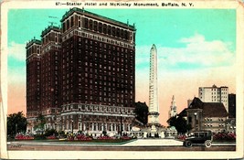 Statler Hotel McKinley Monument Buffalo New York NY 1929 WB Postcard - £2.93 GBP