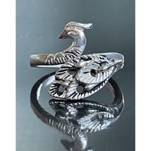 925 Sterling Silver Fairy Bird BY-PASS Wrap Ring, Size 9 Sky - $35.64