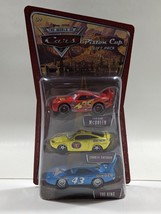 Disney Pixar World of Cars Piston Cup Gift Pack! McQueen! Charlie Checker! King! - £15.58 GBP