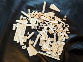 Lego Lot of 150+ Vintage Classic White Tiles Smooth Flat Long Printed - $59.39