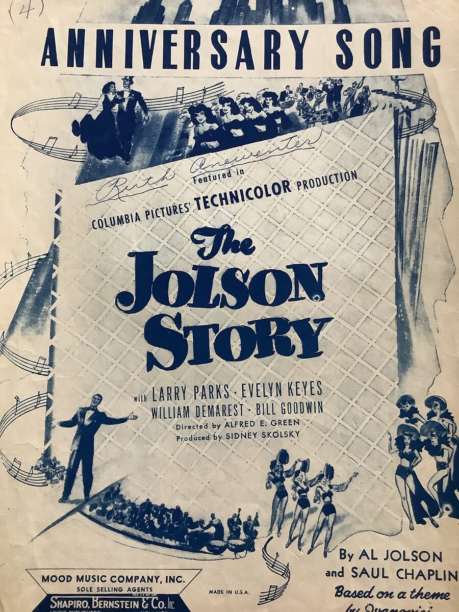 ANNIVERSARY SONG AL JOLSON 1946 SHEET MUSIC SHEET MUSIC FOLDER 404 [Pape... - $5.93 ANNIVERSARY SONG AL JOLSON 1946 SHEET MUSIC SHEET MUSIC FOLDER 404 [Pape... - $5.93