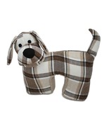 Fudge Brown Tartan Plaid Standing Dog Door Stop - £20.90 GBP