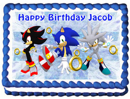 Sonic The Hedgehog Edible Cake Topper Image Decoration - £5.48 GBP+