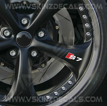 Audi S7 Logo Premium Quality Cast Wheel Decals Kit Stickers Quattro S-li... - £8.65 GBP
