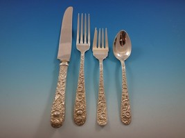 Repousse by Kirk Sterling Silver Flatware Set for 8 Service 32 pieces - $1,737.45